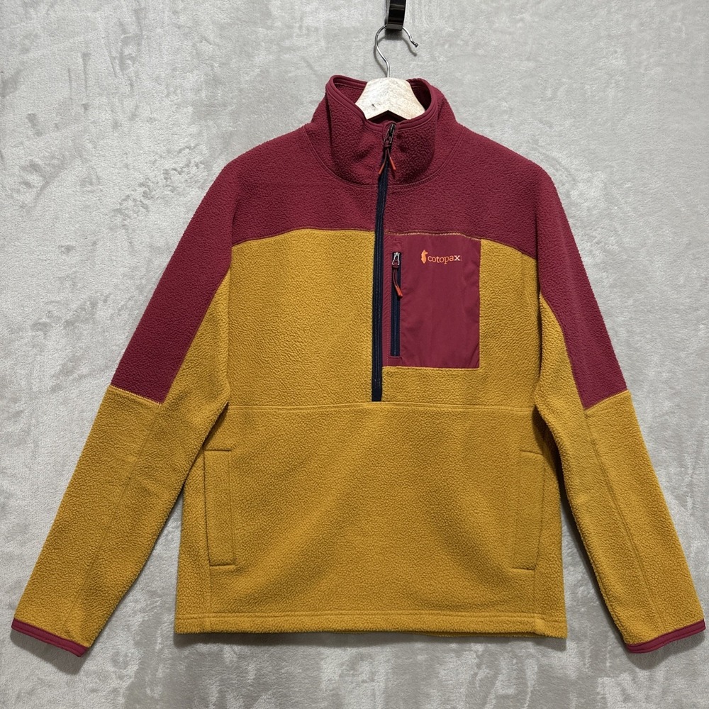 Cotopaxi Abrazo Half Zip Fleece Jacket Women's Size S Yellow Colorway Logo